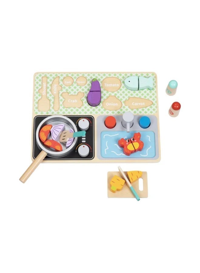 Tooky Toys Kitchen Play Set - 24 Pcs - Image 4